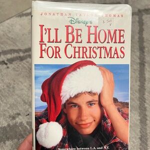 Disney I'll Be Home For Christmas VHS - Red and White